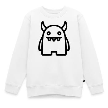 monstre - Sweat Premium enfant bio - blanc - Devant - AI Model Kid Male (0cm)