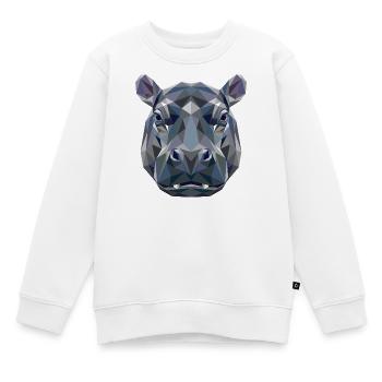 Nilpferd Flusspferd Mama Hippopotamus Cooles Hippo - Kinder Premium Organic Sweatshirt - Weiß - Vorne - AI Model Kid Male (0cm)