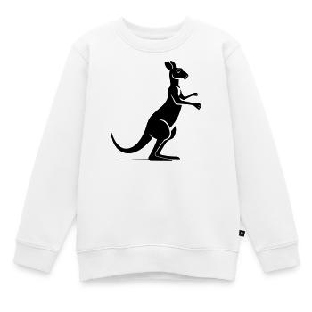 Känguru - Kinder Premium Organic Sweatshirt - Weiß - Vorne - AI Model Kid Male (0cm)
