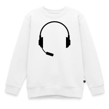 Headset mit Mikrofon - Kinder Premium Organic Sweatshirt - Weiß - Vorne - AI Model Kid Male (0cm)