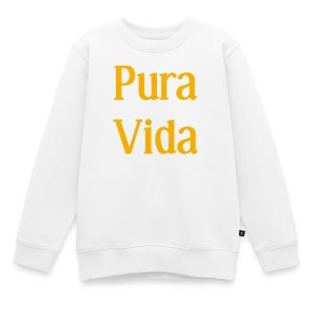 Pura Vida - Kinder Premium Organic Sweatshirt - Weiß - Vorne - AI Model Kid Male (0cm)