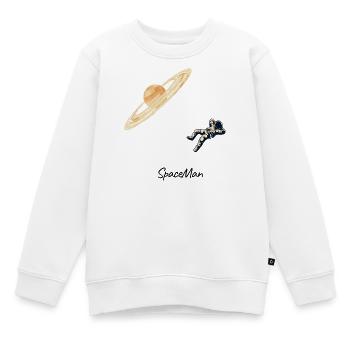 SpaceMan - Astronaute minimaliste & graphique planète - Sweat Premium enfant bio - blanc - Devant - AI Model Kid Male (0cm)