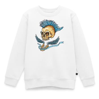 Punk_Skull - Kinder Premium Organic Sweatshirt - Weiß - Vorne - AI Model Kid Male (0cm)