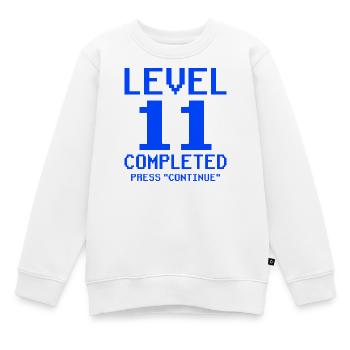 11. Geburtstag Elf Pixel - Kinder Premium Organic Sweatshirt - Weiß - Vorne - AI Model Kid Male (0cm)