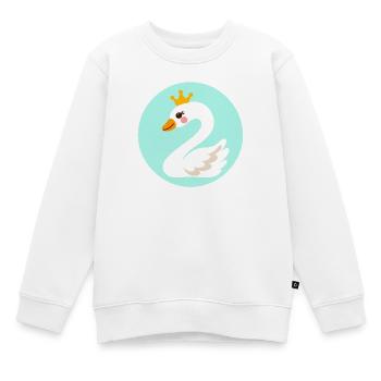 Niedlicher Schwan in Form einer 2 - Kinder Premium Organic Sweatshirt - Weiß - Vorne - AI Model Kid Male (0cm)