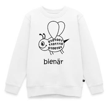binary, binary system, bee, bienary, binary - Kids Premium Organic Sweatshirt - white - Front - AI Model Kid Male (0cm)