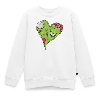 Coeur zombie Halloween - Sweat Premium enfant bio - blanc - Devant - AI Model Kid Male (0cm)