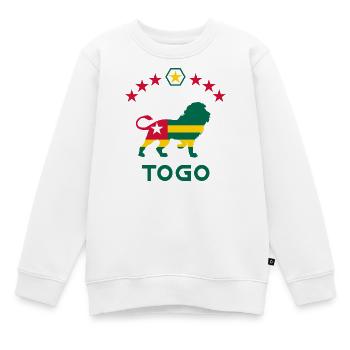 Togo Lion Flag Design / Lome Gift Africa - Kids Premium Organic Sweatshirt - white - Front - AI Model Kid Male (0cm)