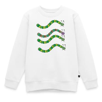 raupen vielfalt - Kinder Premium Organic Sweatshirt - Weiß - Vorne - AI Model Kid Male (0cm)