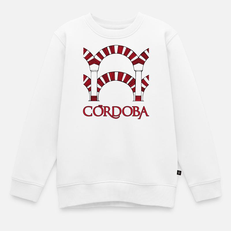 Cordoue 1 - Sweat Premium enfant bio - blanc