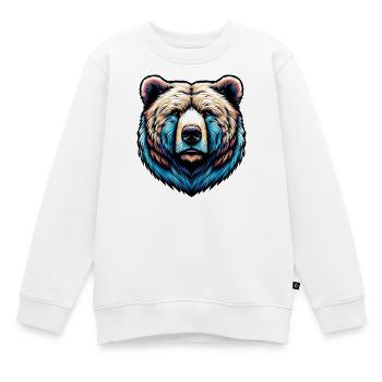 Bär - Kinder Premium Organic Sweatshirt - Weiß - Vorne - AI Model Kid Male (0cm)