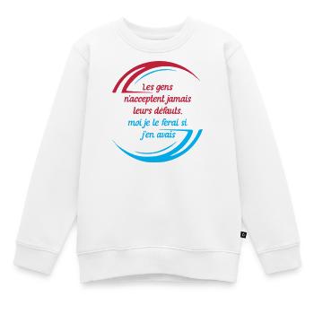 Die Fehler der Menschen - Kinder Premium Organic Sweatshirt - Weiß - Vorne - AI Model Kid Male (0cm)