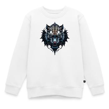 Die Kraft und Anmut des Tigers. - Kinder Premium Organic Sweatshirt - Weiß - Vorne - AI Model Kid Male (0cm)