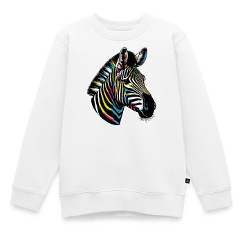 Zebra - Kinder Premium Organic Sweatshirt - Weiß - Vorne - AI Model Kid Male (0cm)
