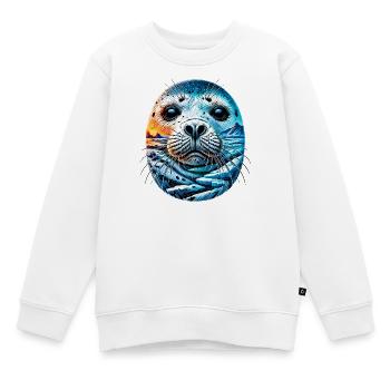 Siegel - Kinder Premium Organic Sweatshirt - Weiß - Vorne - AI Model Kid Male (0cm)