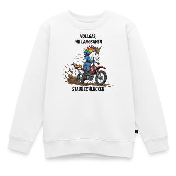 Licorne Motocross - Sweat Premium enfant bio - blanc - Devant - AI Model Kid Male (0cm)