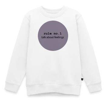 Parler de sentiments 5 - Sweat Premium enfant bio - blanc - Devant - AI Model Kid Male (0cm)