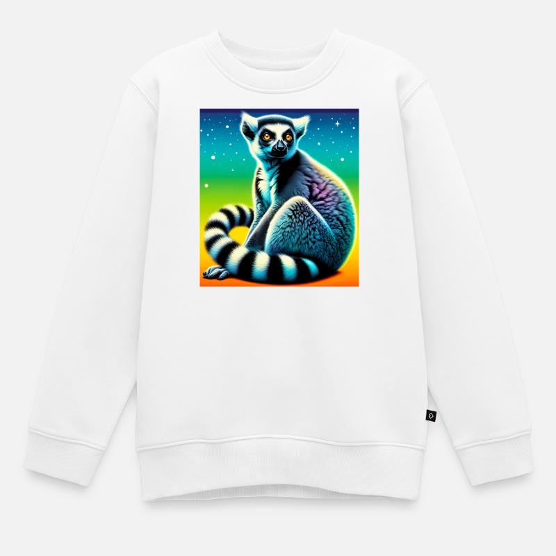 Lemur - Kinder Premium Organic Sweatshirt - Weiß