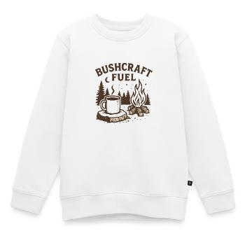 Carburant pour le bushcraft - Sweat Premium enfant bio - blanc - Devant - AI Model Kid Male (0cm)