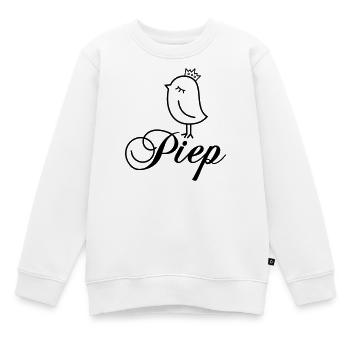 Moineau Bip avec couronne – Bip Oiseau Dessin animé - Sweat Premium enfant bio - blanc - Devant - AI Model Kid Male (0cm)