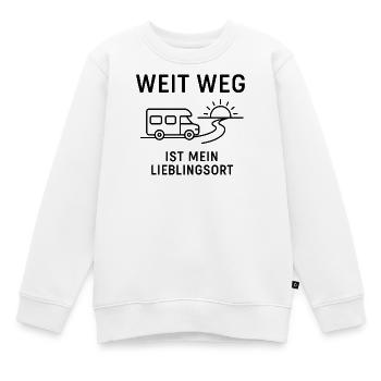Loin, c’est mon endroit préféré ! - Vanlife - Sweat Premium enfant bio - blanc - Devant - AI Model Kid Male (0cm)