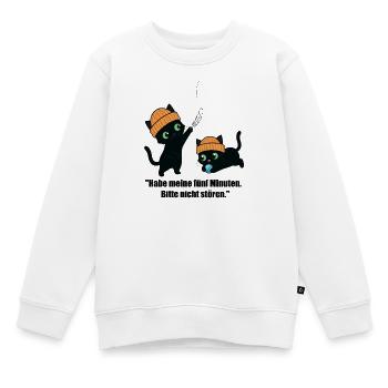 Katzen Duo am Spielen. Spaß. Einzigartig - Kinder Premium Organic Sweatshirt - Weiß - Vorne - AI Model Kid Male (0cm)