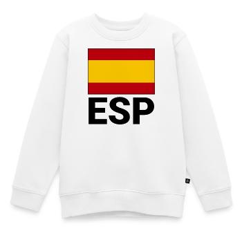 Drapeau sportif espagnol avec abréviation ESP - Sweat Premium enfant bio - blanc - Devant - AI Model Kid Male (0cm)
