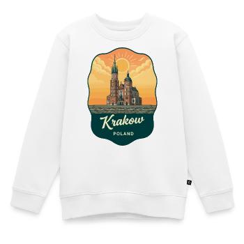 Retro-Abzeichen der St.-Marien-Basilika Krakau - Kinder Premium Organic Sweatshirt - Weiß - Vorne - AI Model Kid Male (0cm)