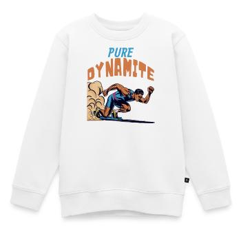 Sprinteur : Pure Dynamite - Sweat Premium enfant bio - blanc - Devant - AI Model Kid Male (0cm)