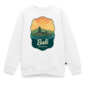 Bali Temple Vintage Sunset Reiseabzeichen - Kinder Premium Organic Sweatshirt - Weiß - Vorne - AI Model Kid Male (0cm)