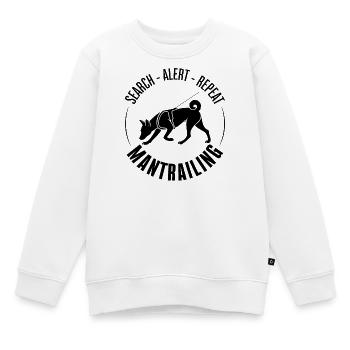 Chiens de chasse de piste Basenji Chiens de recherche sportive Wilsigns - Sweat Premium enfant bio - blanc - Devant - AI Model Kid Male (0cm)
