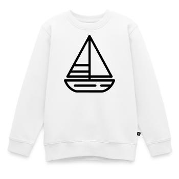 Segelschiff - Kinder Premium Organic Sweatshirt - Weiß - Vorne - AI Model Kid Male (0cm)