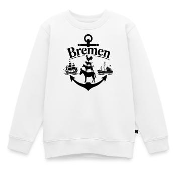 Bremen - Kinder Premium Organic Sweatshirt - Weiß - Vorne - AI Model Kid Male (0cm)