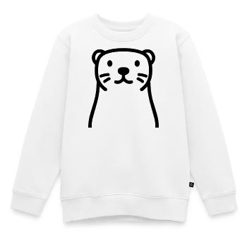 Otter - Kinder Premium Organic Sweatshirt - Weiß - Vorne - AI Model Kid Male (0cm)