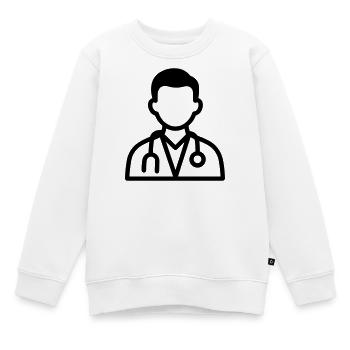 Arzt - Kinder Premium Organic Sweatshirt - Weiß - Vorne - AI Model Kid Male (0cm)