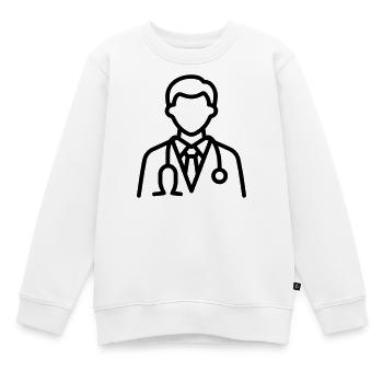 Arzt - Kinder Premium Organic Sweatshirt - Weiß - Vorne - AI Model Kid Male (0cm)