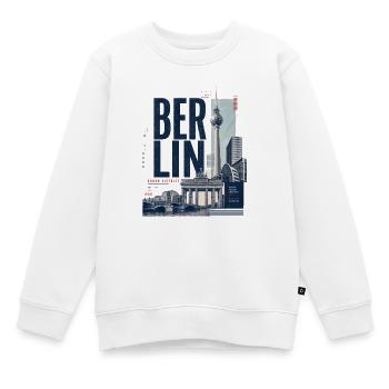 Berlin Skyline Collection - Sweat Premium enfant bio - blanc - Devant - AI Model Kid Male (0cm)