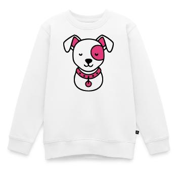 Hundekopf Welpe Süßer Hund Hundemama - Kinder Premium Organic Sweatshirt - Weiß - Vorne - AI Model Kid Male (0cm)