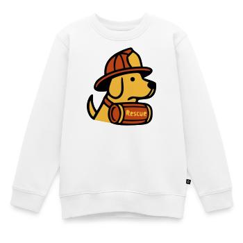 Rettungshund Feuerwehr Icon - Kinder Premium Organic Sweatshirt - Weiß - Vorne - AI Model Kid Male (0cm)
