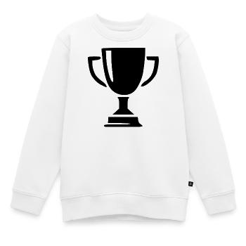 Pokal Sieg Geschenk Sportler - Kinder Premium Organic Sweatshirt - Weiß - Vorne - AI Model Kid Male (0cm)