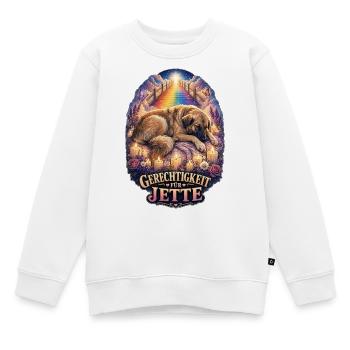 Gerechtigkeit für Hund Jette – Fellnasen - Kinder Premium Organic Sweatshirt - Weiß - Vorne - AI Model Kid Male (0cm)