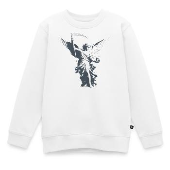 ange ailé - Sweat Premium enfant bio - blanc - Devant - AI Model Kid Male (0cm)