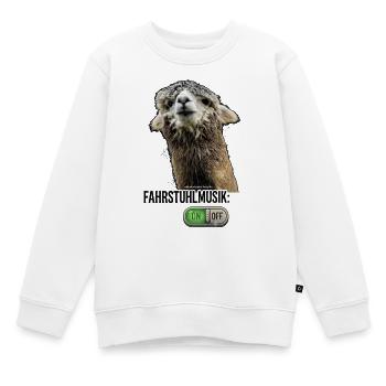 Alpaka - Fahrstuhlmusik on - Kinder Premium Organic Sweatshirt - Weiß - Vorne - AI Model Kid Male (0cm)