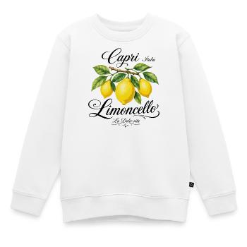 Capri Limoncello Vintage Citron - Sweat Premium enfant bio - blanc - Devant - AI Model Kid Male (0cm)