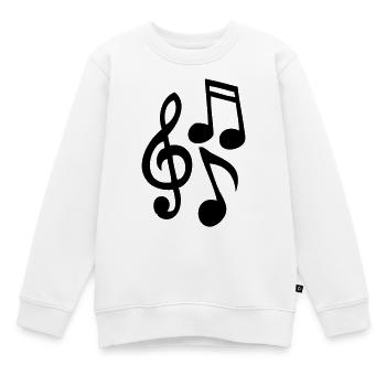 Musiknoten - Kinder Premium Organic Sweatshirt - Weiß - Vorne - AI Model Kid Male (0cm)