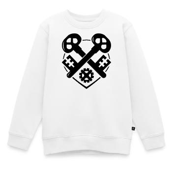 Schlosser Zunft - T-Shirt, Schlosser - Kinder Premium Organic Sweatshirt - Weiß - Vorne - AI Model Kid Male (0cm)