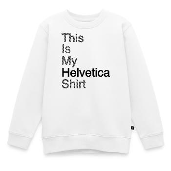 Typografie Shirt Grafikdesign Geschenkindee - Kinder Premium Organic Sweatshirt - Weiß - Vorne - AI Model Kid Male (0cm)