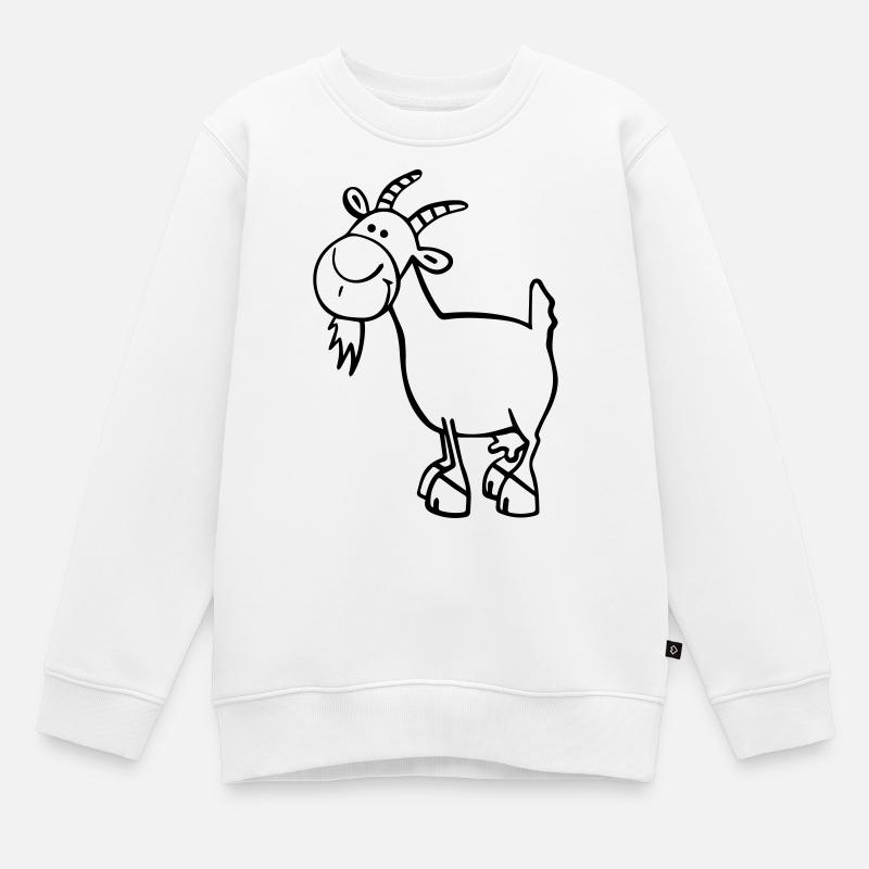 Chévre - Sweat Premium enfant bio - blanc