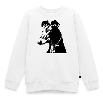 Galgo Kopf - Kinder Premium Organic Sweatshirt - Weiß - Vorne - AI Model Kid Male (0cm)