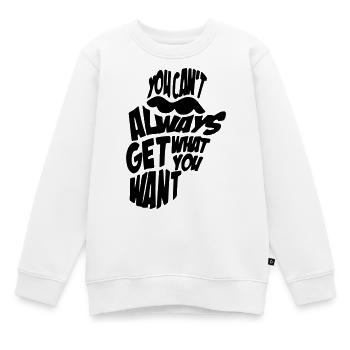 Man bekommt nicht immer, was man will: Stones Musik # - Kinder Premium Organic Sweatshirt - Weiß - Vorne - AI Model Kid Male (0cm)